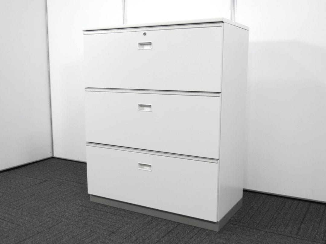 【中古】シンラインキャビネット イトーキ 天板付き3段ラテラル書庫 HTM-AAS W9 中古オフィス家具 S4844