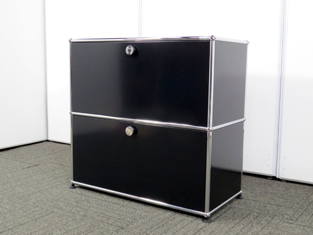 【中古】ハラーシステム USMモジュラーファニチャー 1列2段 ドロップダウンドア №1 中古オフィス家具 S4871