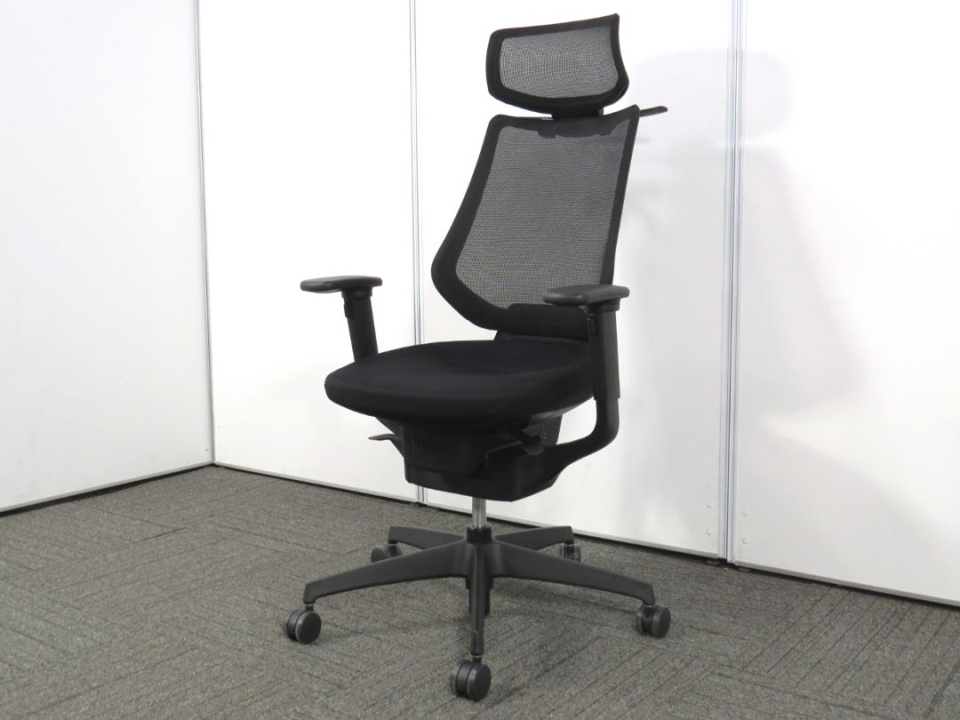 【中古】イングチェア コクヨ バーチカルタイプ ヘッドレスト 可動肘 CRS-G3402E6 中古オフィス家具 R4883