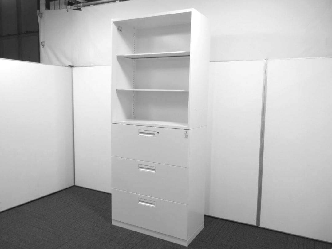 中古】エディア コクヨ 両開き+3段ラテラル書庫 中古オフィス家具