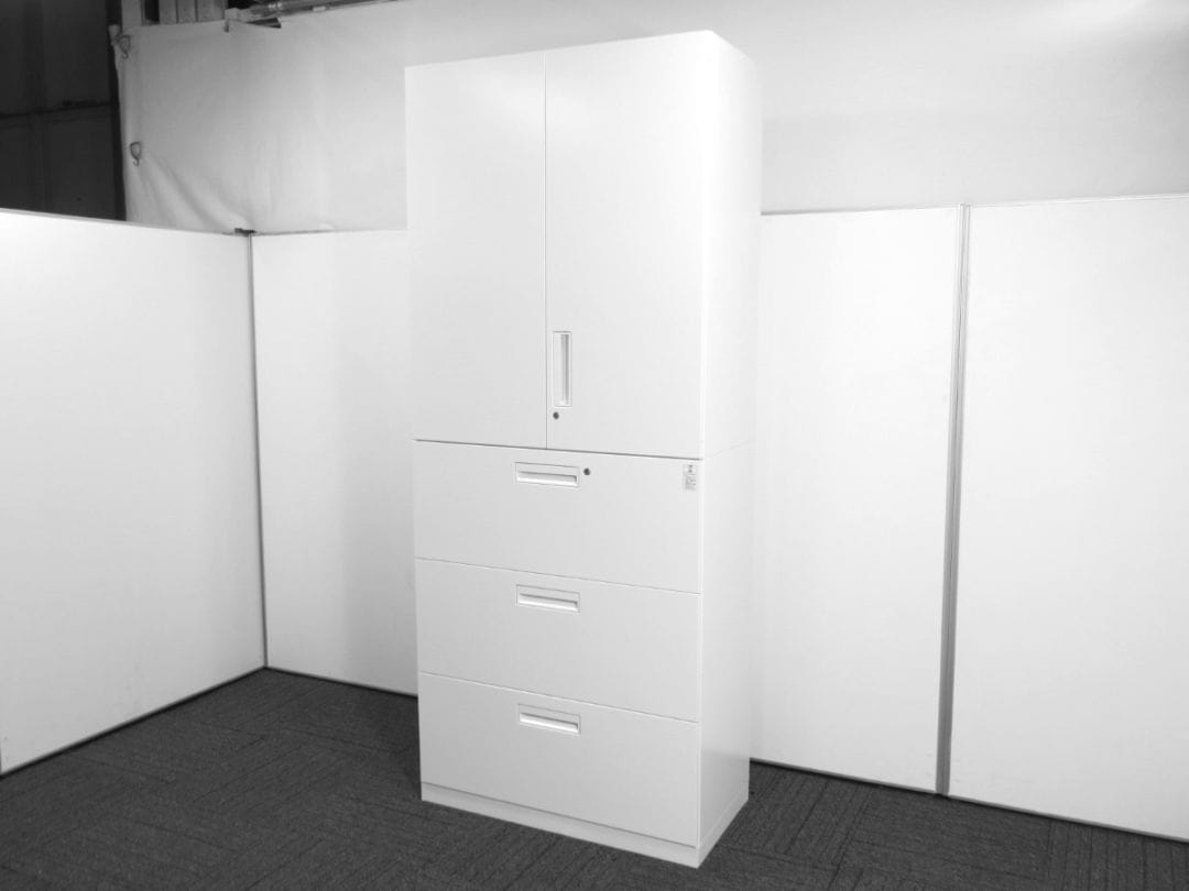 【中古】エディア コクヨ 両開き+3段ラテラル書庫 中古オフィス家具 S4906