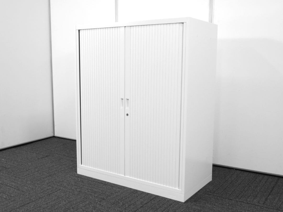 【中古】レクトライン オカムラ シャッター引き違い書庫 4B433Y ZA75 中古オフィス家具 S4924