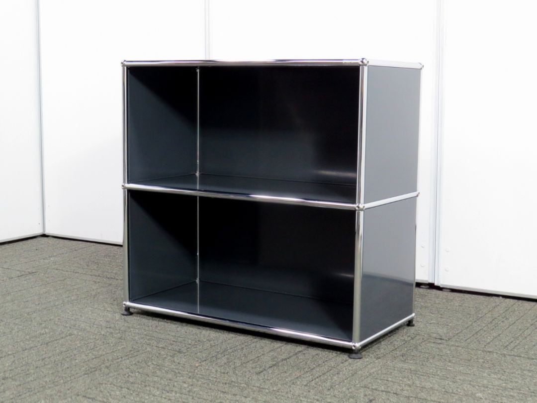 【中古】ハラーシステム USMモジュラーファニチャー 1列2段 アントラサイト 中古オフィス家具 R4970