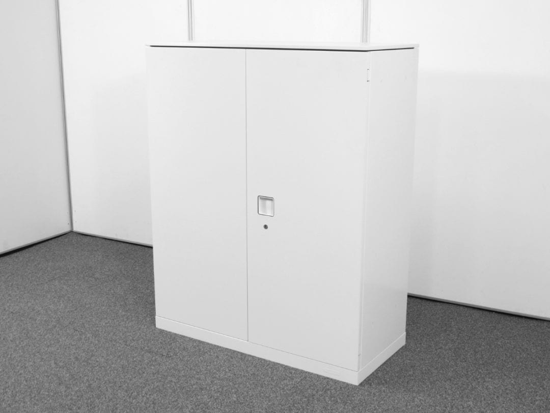 【中古】レクトライン オカムラ 天板付き両開き書庫 フラットヒンジタイプ 4H313F 中古オフィス家具 S5005