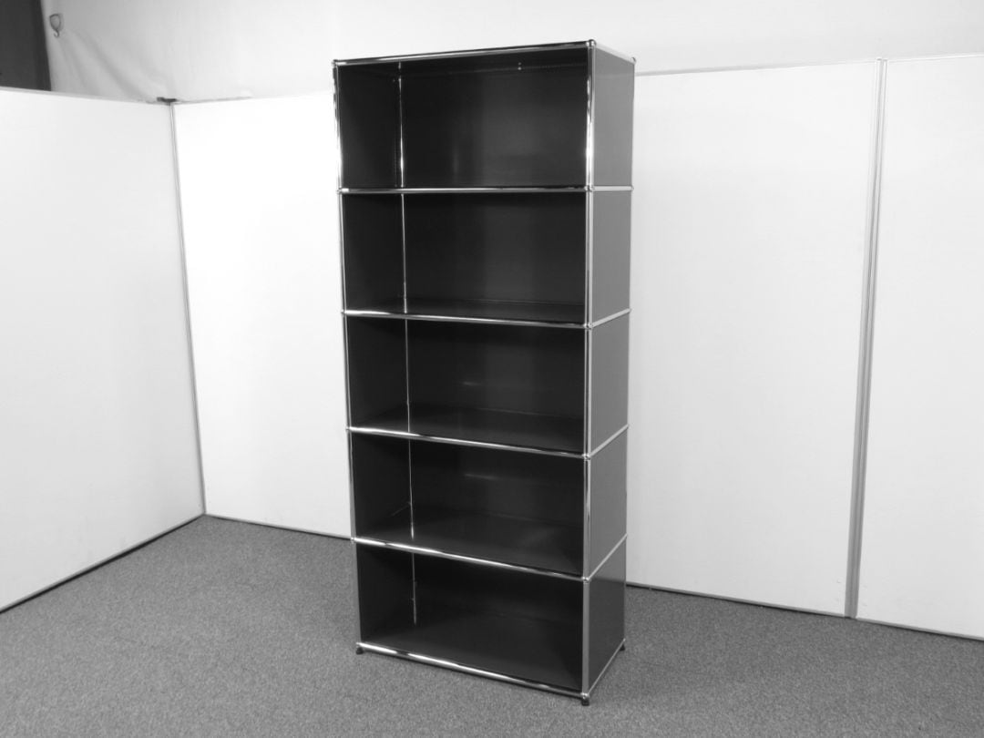 【中古】ハラーシステム USMモジュラーファニチャー 1列5段 №2 アントラサイト 中古オフィス家具 R5010