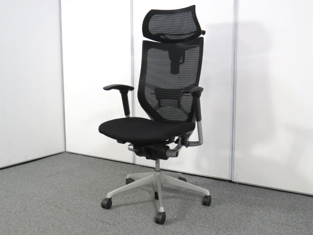 中古】バロンチェア オカムラ EXハイバック 可動肘 ハンガー ランバー