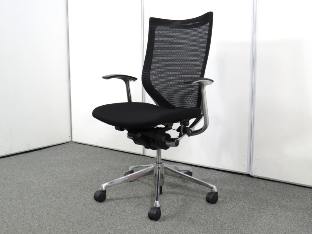 【中古】バロン オカムラ ハイバック ポリッシュ脚 デザインアーム CP45BR-FDF1 中古オフィス家具 Y5094