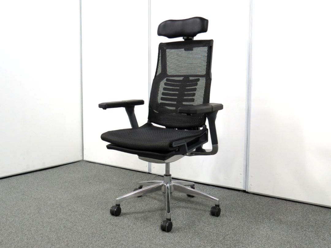 【中古】ウィンケースType-Rチェア 関家具 オットマン ヘッドレスト エルゴヒューマン監修 ゲーミングチェア 中古オフィス家具 Y5106