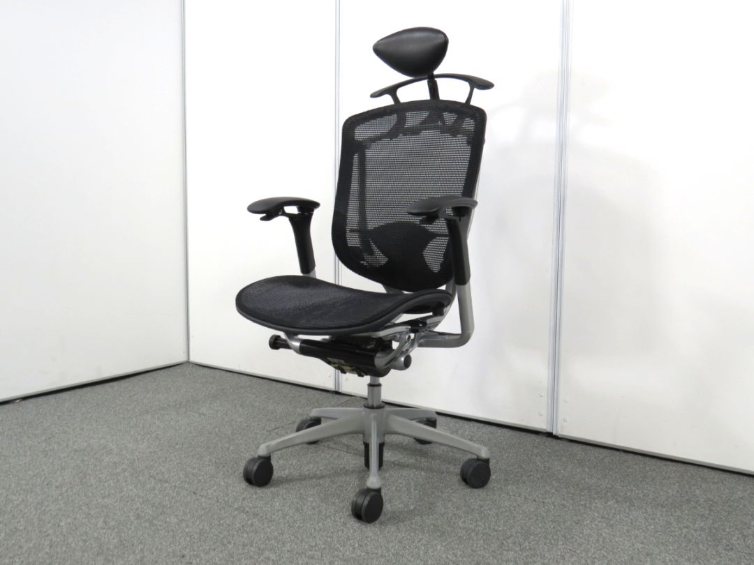 【中古】コンテッサチェア オカムラ ヘッドレスト ハンガー ランバーサポート 中古オフィス家具 5158R