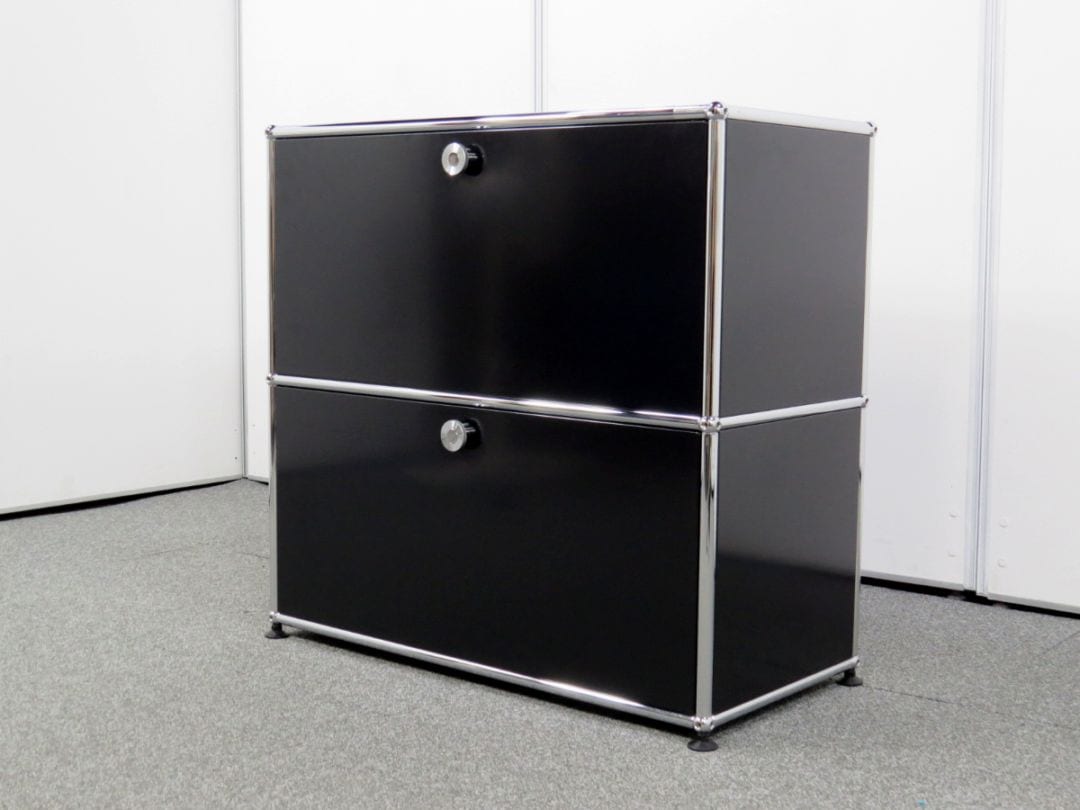 【中古】ハラーシステム USMモジュラーファニチャー 1列2段 ドロップダウンドア 中古オフィス家具 S5176R