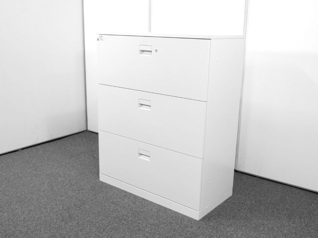 【中古】エスキャビネット イトーキ 天板付き3段ラテラル書庫 W9 中古オフィス家具 R5187
