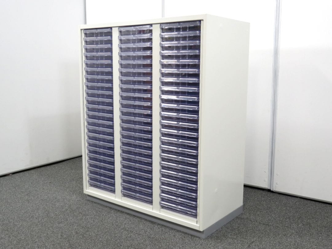キャビネット・書庫｜プラスチック引き戸・クリスタル｜中古オフィス