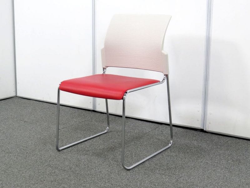 【中古】スタッキングチェア ニシキ工業 ビニールレザー 中古オフィス家具 S5233