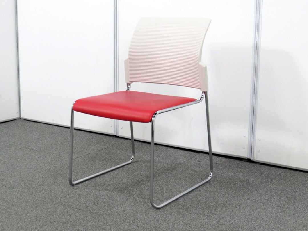 中古】スタッキングチェア ニシキ工業 ビニールレザー 中古オフィス家具