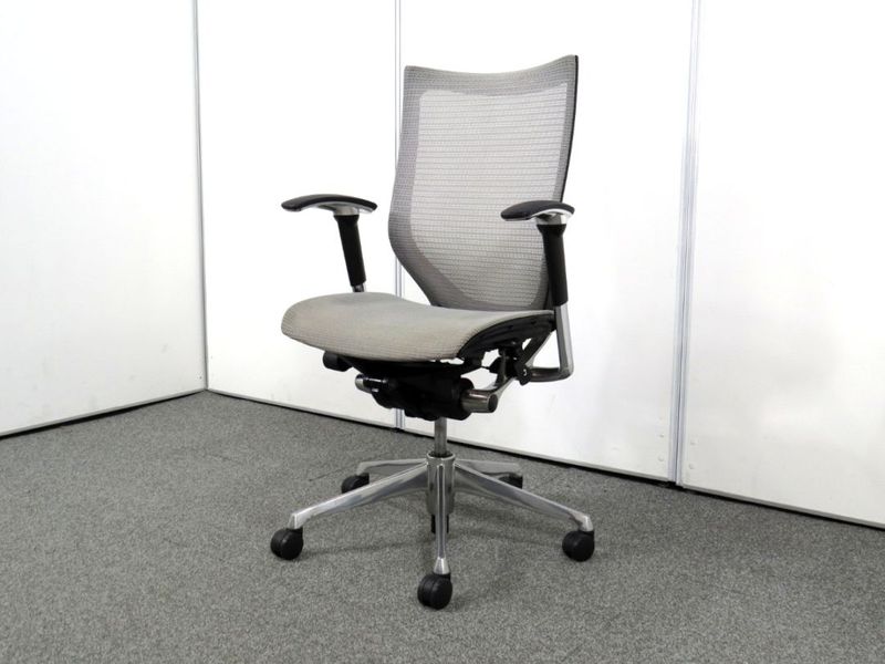 【中古】バロンチェア オカムラ ハイバック ポリッシュ脚 アジャストアーム CP85AR-FDH3 中古オフィス家具 R5234