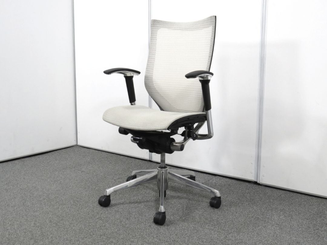 【中古】バロンチェア オカムラ ハイバック ポリッシュ脚 アジャストアーム CP85AR-FEH3 中古オフィス家具 R5240