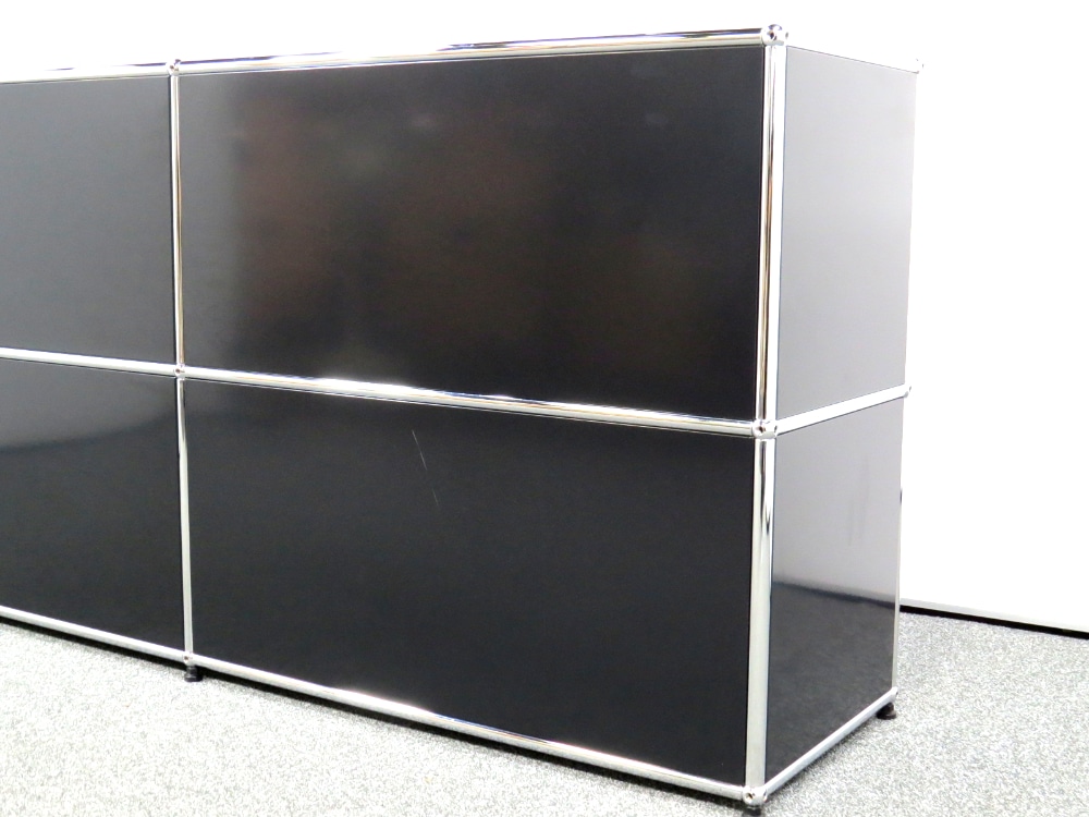 中古】ハラーシステム USMモジュラーファニチャー 2列2段 ブラック
