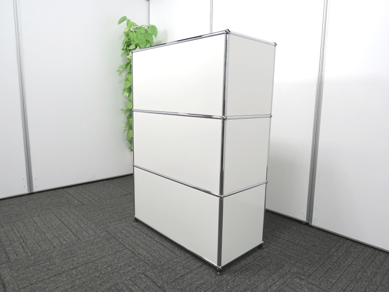 ハラーシステム USMモジュラーファニチャー 1列3段 ピュアホワイト