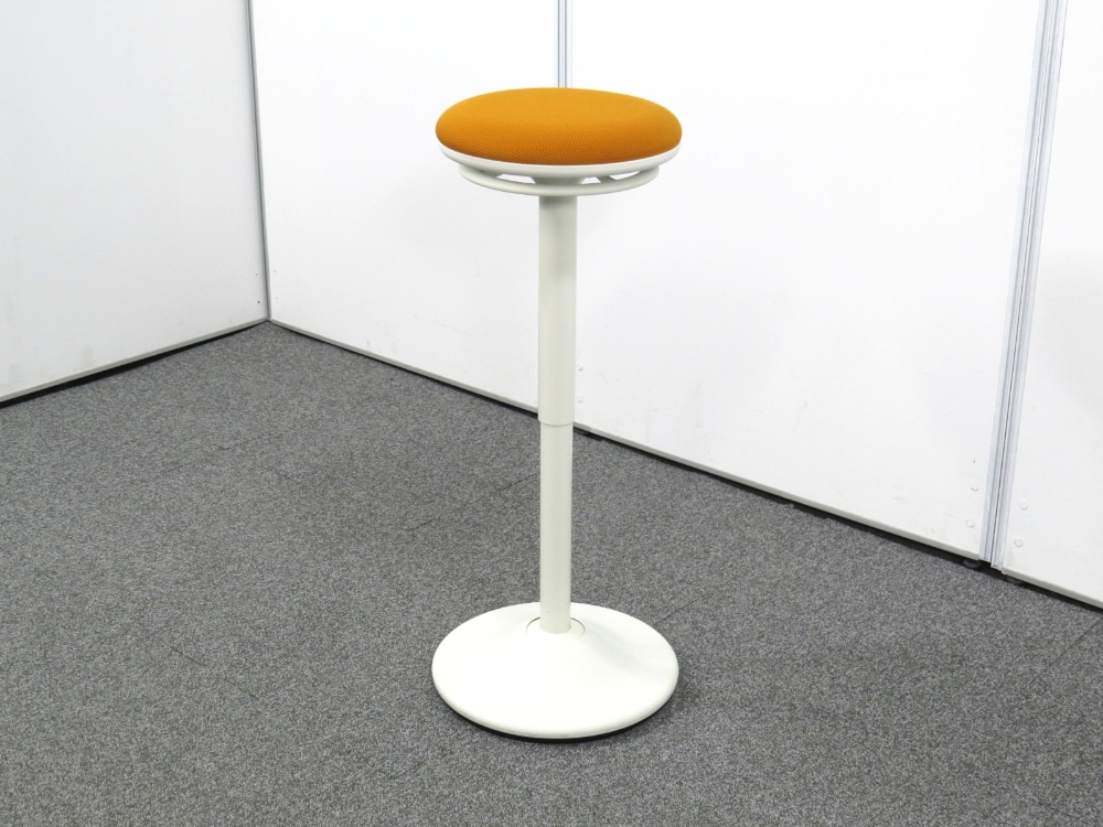 中古】ピルエットチェア オカムラ パーチングスツール ホワイトシェル