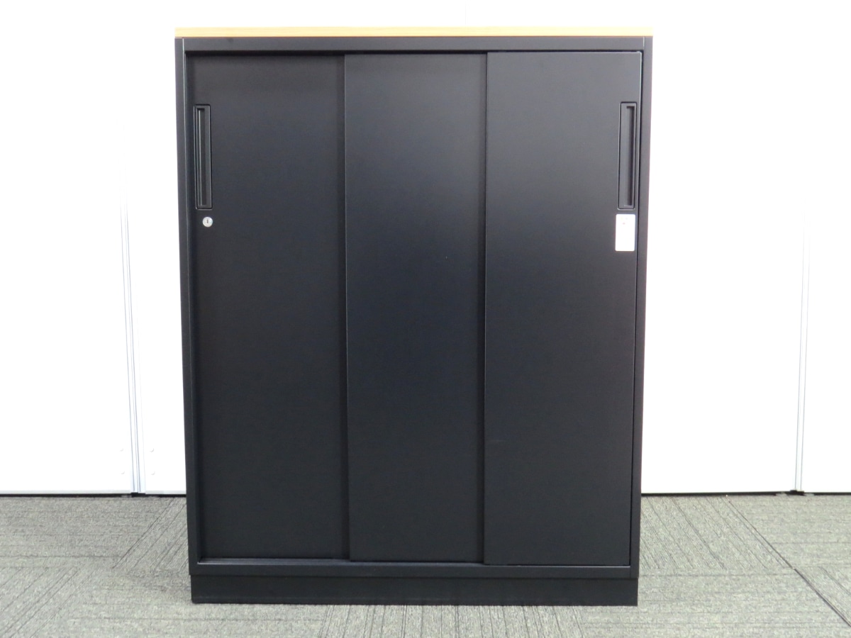 中古】エディア コクヨ 3枚引き違い書庫 中古オフィス家具