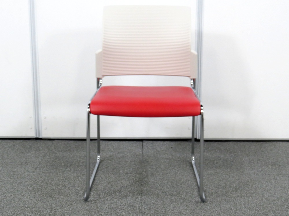 中古】スタッキングチェア ニシキ工業 ビニールレザー 中古オフィス家具