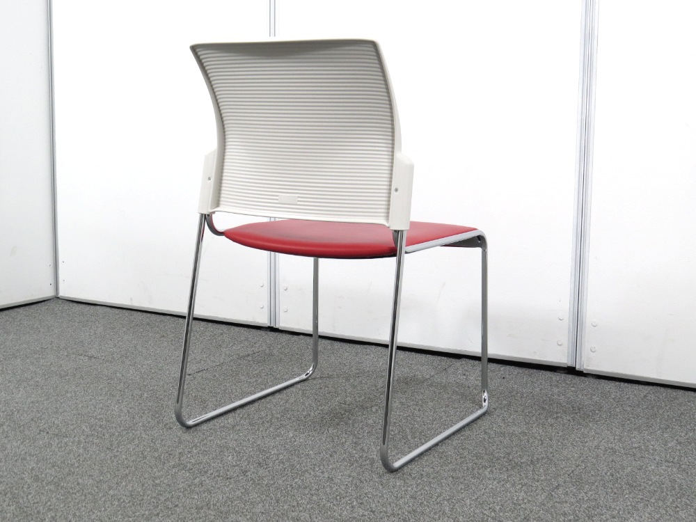 中古】スタッキングチェア ニシキ工業 ビニールレザー 中古オフィス家具