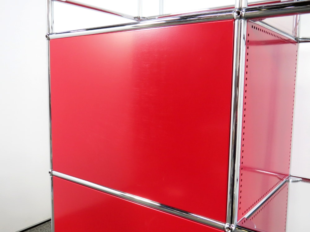 中古】ハラーシステム USMモジュラーファニチャー 2列4段 ルビーレッド 中古】ハラーシステム USMモジュラーファニチャー 2列4段 ルビーレッド