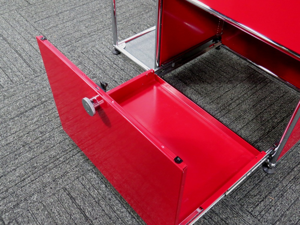 純正品 USMハラー パネル2枚セット 750×350用 ルビーレッド 中古】ハラーシステム USMモジュラーファニチャー 2列4段 ルビーレッド