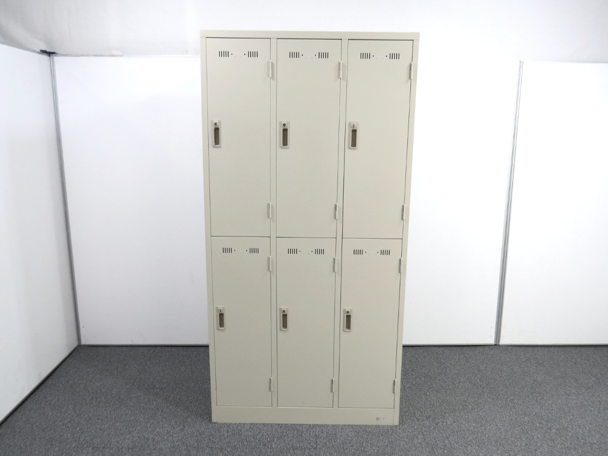 中古】SLK-6 生興 6人用ロッカー 中古オフィス家具