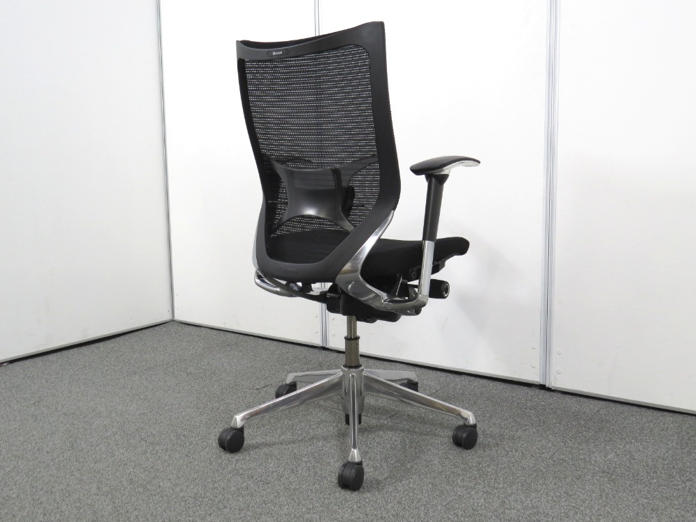 中古】バロンチェア オカムラ ハイバック ランバーサポート ポリッシュ
