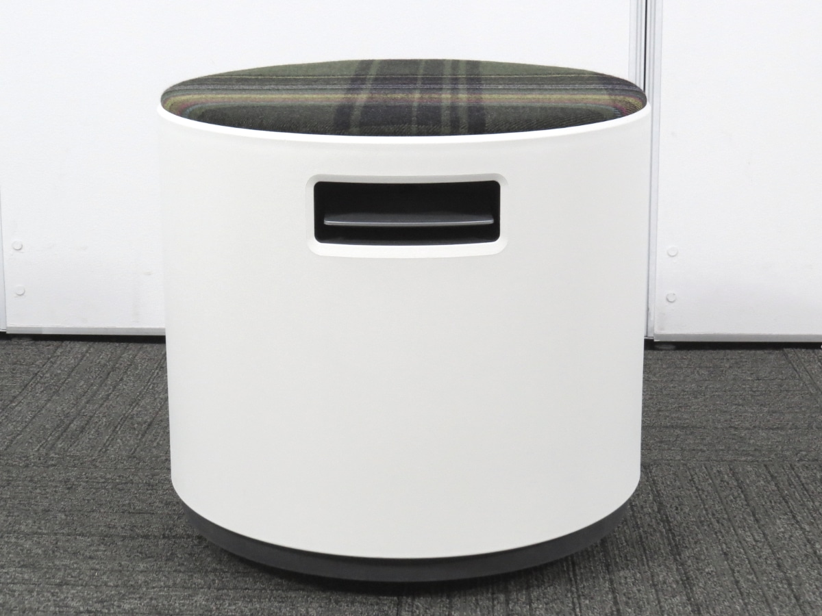 中古】ターンストーンブイスツール スチールケース タータンチェック