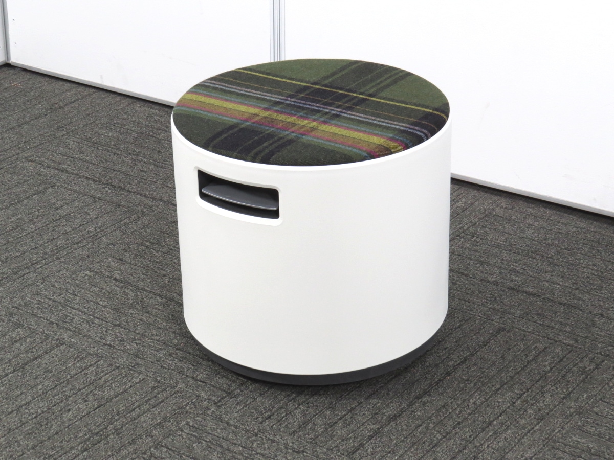 中古】ターンストーンブイスツール スチールケース タータンチェック