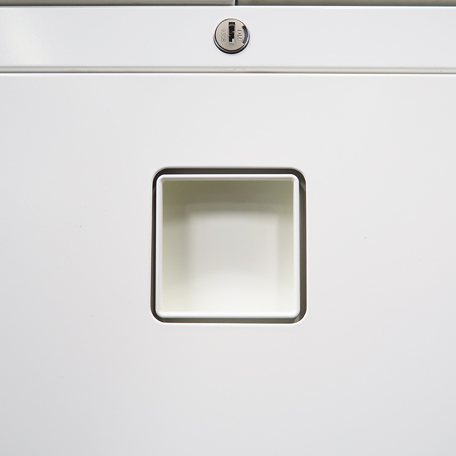 収納キャビネット】中古オフィス家具<br>【ガラス両開き + 2段ラテラル