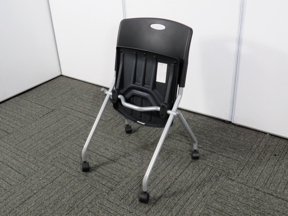 中古】ネスティングチェア 藤沢工業 平行スタックタイプ キャスター