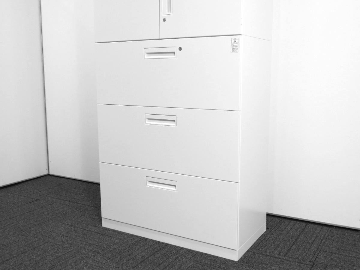 中古】エディア コクヨ 両開き+3段ラテラル書庫 中古オフィス家具