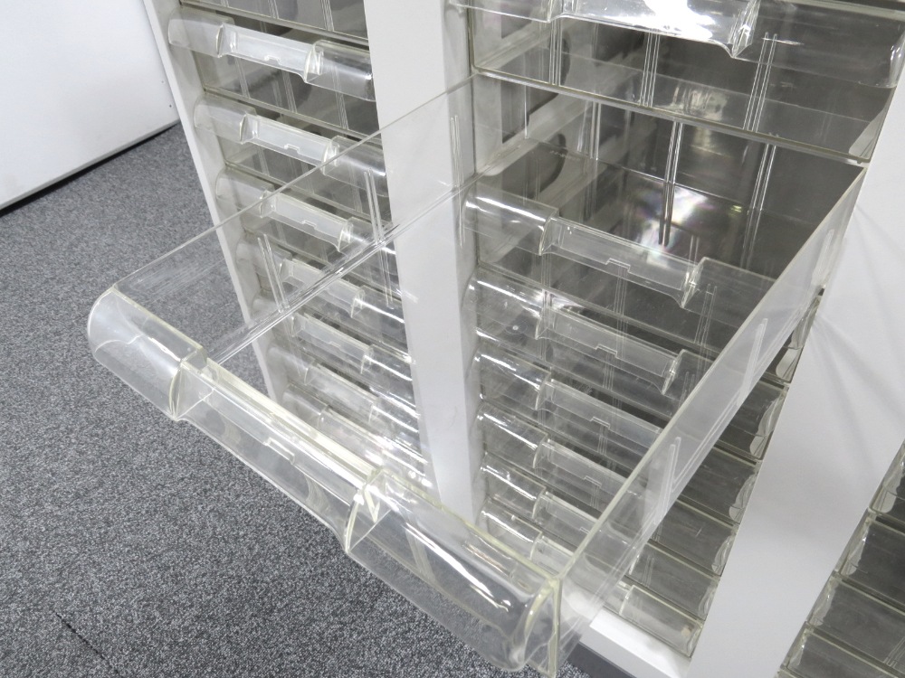 中古】レオ ライオン事務器 クリスタルトレイ 3列深型12段浅型1段 中古 