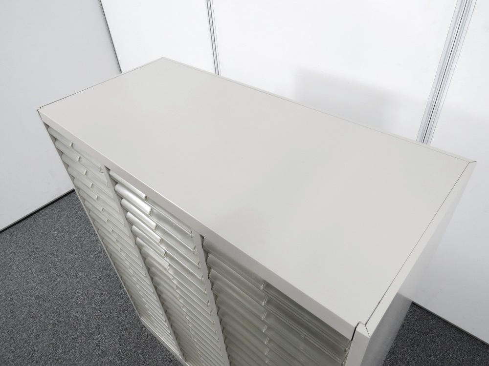 中古】書類整理庫シリーズ コクヨ クリスタルトレイ 3列浅型22段A4 