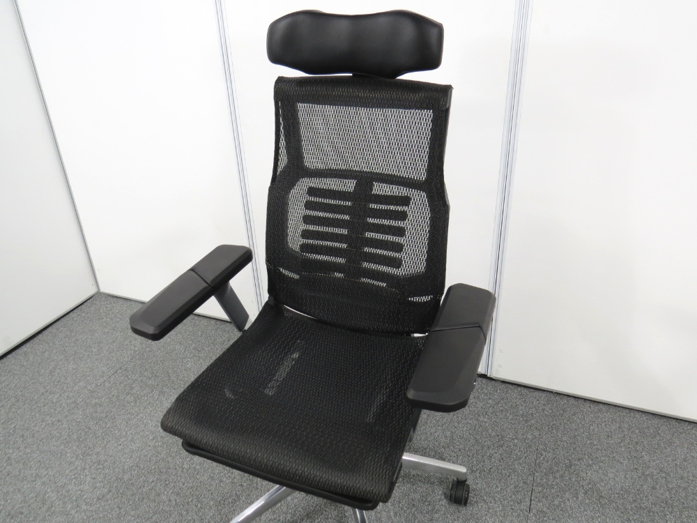 中古】ウィンケースType-Rチェア 関家具 オットマン ヘッドレスト 