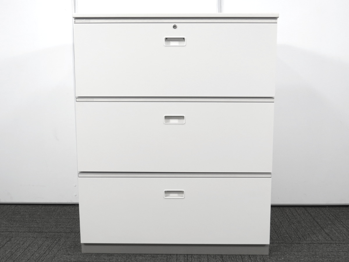 中古】シンラインキャビネット イトーキ 天板付き3段ラテラル書庫 HTM