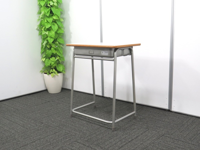 中古】ホウトク 学習デスク1号 ホワイト天板 中古オフィス家具