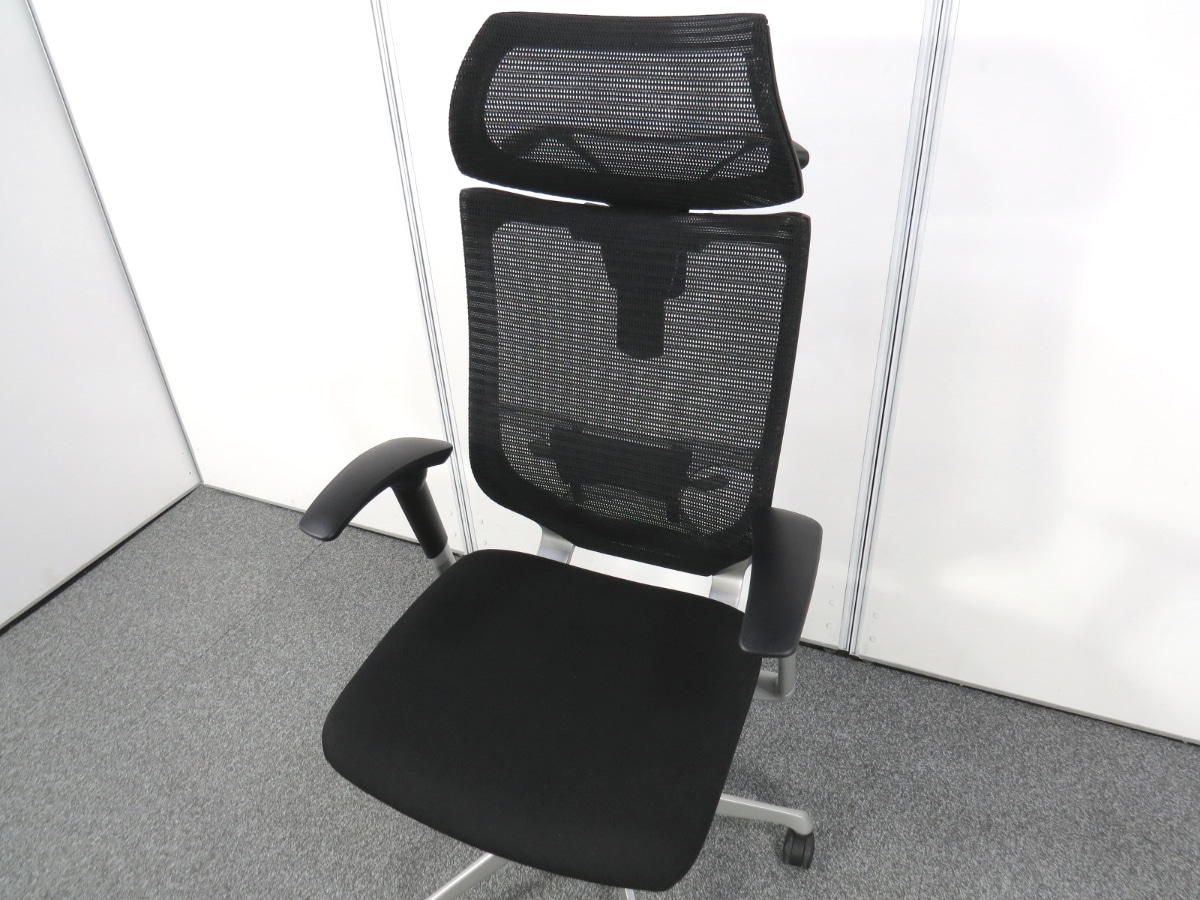 中古】バロンチェア オカムラ EXハイバック 可動肘 ハンガー ランバー