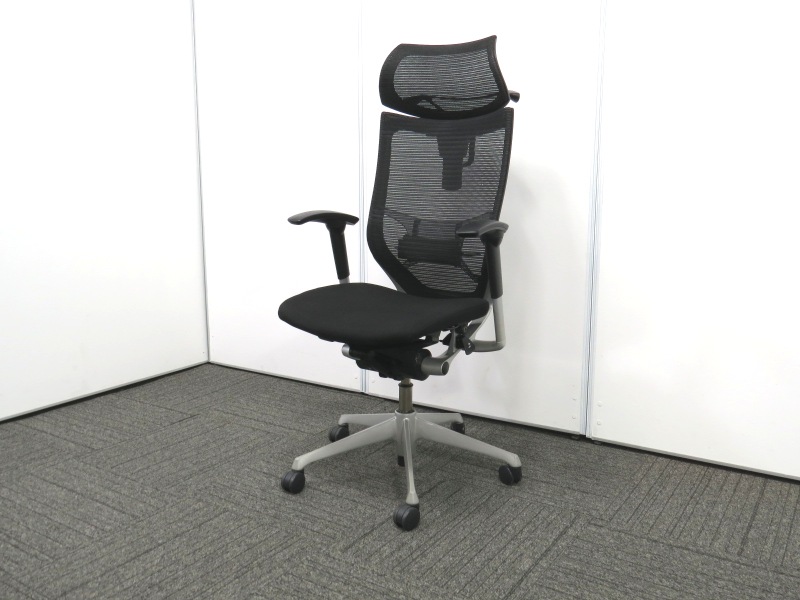 バロンチェア ヘッドレスト 単品 可動式 可動型　ブラック バロンチェア ヘッドレスト 可動式 黒 オカムラ Baron