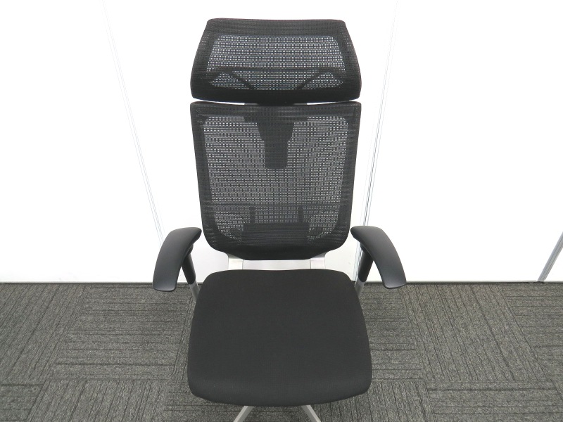 中古】オカムラ バロン EXハイバック 可動ヘッドレスト 可動肘