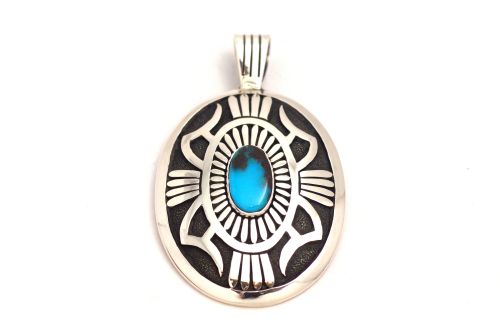 【POWWOWナゲッツ】 ナバホペンダント ハワード・ネルソン作 《ビズビー 4.5ct》 オーバーレイ-POWWOW