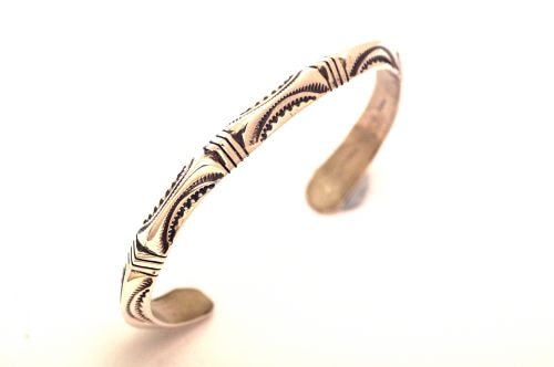 ナバホ バングル 12KGF　M Navajo Indian Jewelry 12KGF Bangle ｜ ナバホ族インディアン