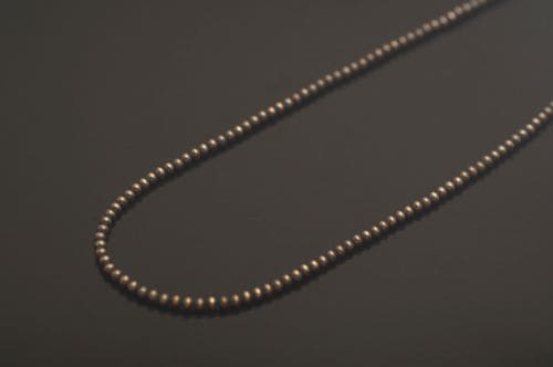 ネイティブチェーン 46cm 《ナバホパール/燻し/2mm玉》