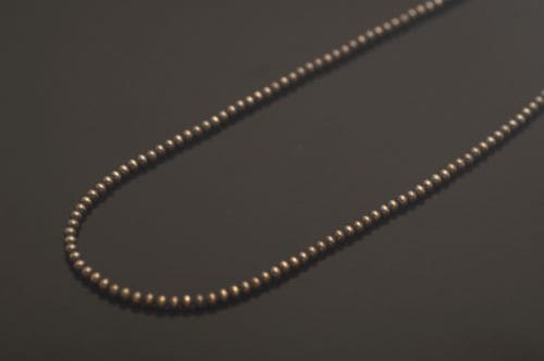 ネイティブチェーン 51cm 《ナバホパール/燻し/2mm玉》