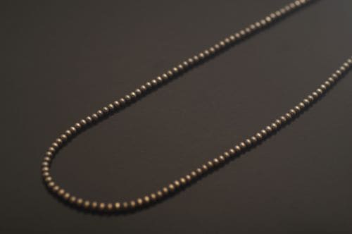 ネイティブチェーン 61cm 《ナバホパール/燻し/2mm玉》