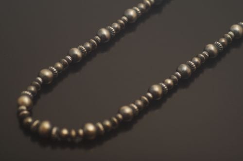 ネイティブチェーン　60cm　《ハンドメイド/コンビネーションビーズ/いぶし調》