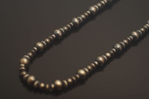 ネイティブチェーン　50cm　《ハンドメイド/コンビネーションビーズ/いぶし調》